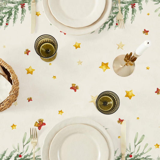 TOVAGLIA NATALIZIA DECORI DI NATALE CON TOVAGLIOLI
